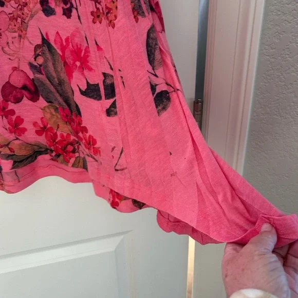 Cactus floral and sparkles midi length dress/tunic. Long sleeve. Fairy. Whimsy. - Picture 2 of 15